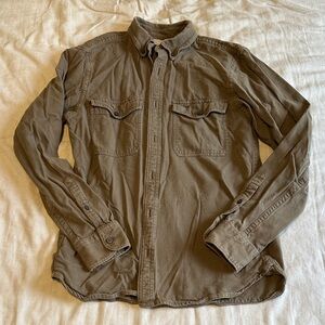 Everlane Men's Green Brushed Flannel Jacket